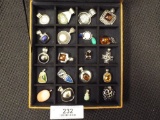 Group of Twenty Pendants with Organizer Box