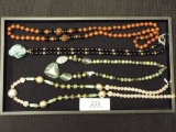 Group of Four Stone Necklaces