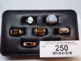 Group of Six Rings - .925 Silver Various Sizes from 5 3/4-6 1/2