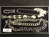 Group of Four Necklaces and a Bracelet