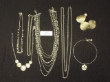 Group of Six Necklaces and a Bracelet