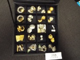 Eighteen Pairs of Clip on Earrings with Organizer