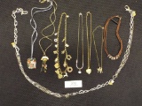 Group of Seven Necklaces and a Belt