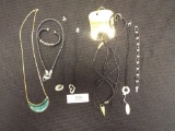 Group of Five Necklaces, 1 Belt and 2 Bracelets