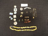 Group with Six Button Covers, 1 Necklace, 2 Bracelets, 3 Earrings & more