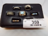 Group of Six Rings - .925 Silver sz6