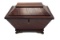 Mahogany tea caddy - casket style