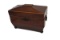 19th century small mahogany tea caddy