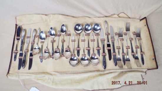 WMA. Rogers stainless Oneida utensil set