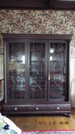 Glass front 3 door china cabinet