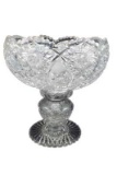 Cut glass punch bowl