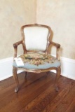 French gold gilded needlepoint child's chair