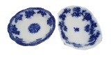 Group of 2 flow blue bowls