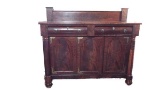 Mahogany buffet with brass accents