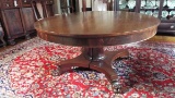 Mahogany extension dining table -