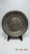 17th century hammered pewter pan 12