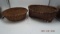 Two baskets:  round and rectangular/oval