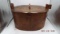 Scandinavian rustic oval hat box/bride's dowry box