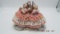 Dresden lace porcelain figurine of 3 dancers,