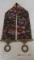 Tapestry bell pull with brass hardware