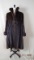 Full length mink coat, dark brown
