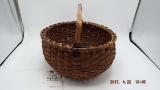 Split oak basket with handle