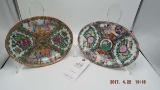 Two rose medallion like oval platters