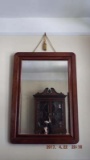 Empire mirror with mahogany frame