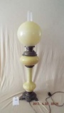 Hurricane lamp, oil converted to electric,