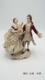 Dresden lace porcelain dancing couple