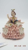 Dresden lace porcelain figurine of lady