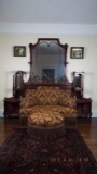 Victorian hall seat with étagère