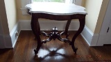 Parlor table with marble top
