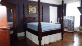 Four post mahogany full size bed