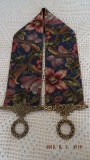 Tapestry bell pull with brass hardware