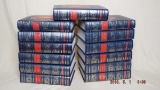 Set of 13 leather bound display books with covers