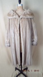 Knee length blonde mink coat