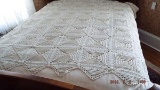 Handmade crochet bedspread