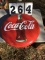 Round Coca-Cola metal sign, approx. 24