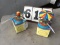 Mechanical Wind-up Toys (pair), carnival rides, colorful with original boxes