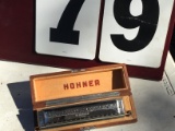 Hohner harmonica, 64 Cromonica, 4 Cromatic Octive, made in Hohner Germany, 7 1/2