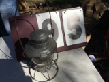 Adams & Westlake Co, SPCO lantern w/ clear globe, appears to be aluminum