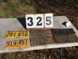 Group of 6 old NC license plates