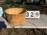 Wooden wash tub w/ handles - marked Richmond Cedar Works