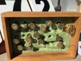 Wood box w/ 15 stamping wax seals