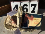 Basket w/ Pepsi Cola cloth bag, Saddles of Distinction by Big Horn Catalog