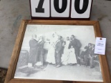 Vintage wedding ceremony picture, marked 