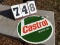 Round metal Castrol sign, single-sided, 22