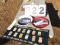Advertising group - Coors Lite tray, Coke tray, AgWay thermometer, snuff box sign, ashtray & tin