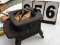 Appears to be a salesman sample of a wood cook stove, cast iron, approx. 10